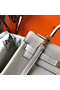 Hermes Kelly 32cm Bag In Pearl Grey Clemence Leather GHW Replica