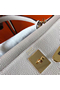 Hermes Kelly 32cm Bag In Pearl Grey Clemence Leather GHW Replica