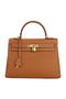 Hermes Kelly 32cm Shoulder Bag Wheat Original Leather K32 Gold Replica