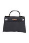 Hermes Kelly 32cm Shoulder Bags Grained Leather Black Replica