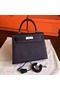 Hermes Kelly 32cm Shoulder Bags Original espom leather black Replica