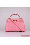 Hermes Kelly 32cm Shoulder Bags Pink Clemence Leather Gold Replica