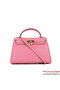 Hermes Kelly 32cm Shoulder Bags Pink Clemence Leather Gold Replica