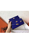 Hermes Kelly Classic Long Wallet In Blue Electric Epsom Leather Replica