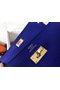 Hermes Kelly Classic Long Wallet In Blue Electric Epsom Leather Replica