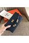 Hermes Kelly Classic Long Wallet In Navy Epsom Leather Replica