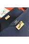 Hermes Kelly Classic Long Wallet In Navy Epsom Leather Replica