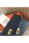 Hermes Kelly Classic Long Wallet In Navy Epsom Leather Replica