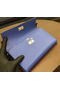 Hermes Kelly Epsom Leather Wallet H4086 Blue Replica