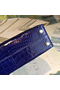 Hermes Kelly Mini II Handmade Bag In Blue Alligator Crocodile Replica