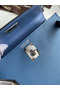 Hermes Kelly Mini II Sellier Handmade Bag In Blue Agate Epsom Calfskin Replica