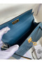 Hermes Kelly Mini II Sellier Handmade Bag In Blue Jean Shiny Alligator Leather Replica