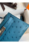 Hermes Kelly Mini II Sellier Handmade Bag In Colvert Ostrich Leather Replica