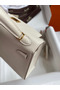 Hermes Kelly Mini II Sellier Handmade Bag In Craie Swift Calfskin Replica