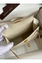 Hermes Kelly Mini II Sellier Handmade Bag In Craie Swift Calfskin Replica