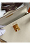 Hermes Kelly Mini II Sellier Handmade Bag In Craie Swift Calfskin Replica