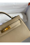 Hermes Kelly Mini II Sellier Handmade Bag In Trench Chevre Mysore Leather Replica