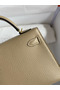 Hermes Kelly Mini II Sellier Handmade Bag In Trench Chevre Mysore Leather Replica