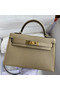 Hermes Kelly Mini II Sellier Handmade Bag In Trench Chevre Mysore Leather Replica