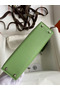 Hermes Kelly Mini II Sellier Handmade Bag In Vert Criquet Chevre Mysore Leather Replica