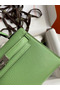 Hermes Kelly Mini II Sellier Handmade Bag In Vert Criquet Chevre Mysore Leather Replica
