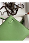 Hermes Kelly Mini II Sellier Handmade Bag In Vert Criquet Chevre Mysore Leather Replica