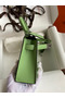 Hermes Kelly Mini II Sellier Handmade Bag In Vert Criquet Chevre Mysore Leather Replica