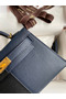 Hermes Kelly Mini II Sellier Tri-color Bag In Black/Blue Indigo/Red Calfskin Replica