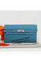 Hermes Kelly Original Leather Bi-Fold Wallet A708 Light Blue Replica