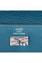Hermes Kelly Original Leather Bi-Fold Wallet A708 Light Blue Replica