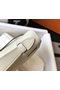 Hermes Kelly Pochette Bag In White Epsom Leather Replica