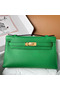 Hermes Kelly Pochette Handmade Bag In Bamboo Swift Calfskin Replica