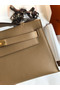 Hermes Kelly Pochette Handmade Bag In Biscuit Swift Calfskin Replica