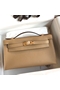 Hermes Kelly Pochette Handmade Bag In Biscuit Swift Calfskin Replica