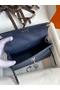 Hermes Kelly Pochette Handmade Bag In Blue Saphir Epsom Calfskin Replica
