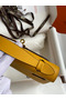 Hermes Kelly Pochette Handmade Bag In Jaune Ambre Epsom Calfskin Replica