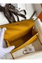 Hermes Kelly Pochette Handmade Bag In Jaune Ambre Epsom Calfskin Replica
