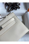 Hermes Kelly Pochette Handmade Bag In Nata Swift Calfskin Replica