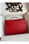 Hermes Kelly Pochette Handmade Bag In Red Epsom Calfskin Replica