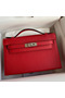 Hermes Kelly Pochette Handmade Bag In Red Epsom Calfskin Replica