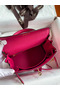 Hermes Kelly Retourne 25 Handmade Bag In Framboise Clemence Leather Replica