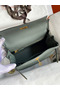 Hermes Kelly Retourne 25 Handmade Bag In Vert Amande Clemence Leather Replica
