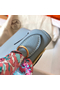 Hermes Kelly Retourne 28 Handmade Bag In Blue Lin Clemence Leather Replica