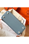 Hermes Kelly Retourne 28 Handmade Bag In Blue Lin Clemence Leather Replica