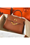 Hermes Kelly Retourne 28 Handmade Bag In Gold Swift Calfskin Replica