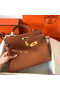 Hermes Kelly Retourne 28 Handmade Bag In Gold Swift Calfskin Replica