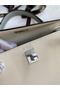 Hermes Kelly Sellier 25 Bicolor Bag in Craie and Gris Mouette Epsom Calfskin Replica