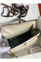 Hermes Kelly Sellier 25 Bicolor Bag in Craie and Gris Mouette Epsom Calfskin Replica