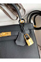 Hermes Kelly Sellier 25 Handmade Bag In Black Mysore Goatskin Replica
