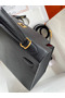 Hermes Kelly Sellier 25 Handmade Bag In Black Mysore Goatskin Replica